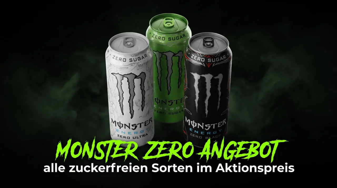 Monster Zero Angebot, alle zuckerfreien Varianten